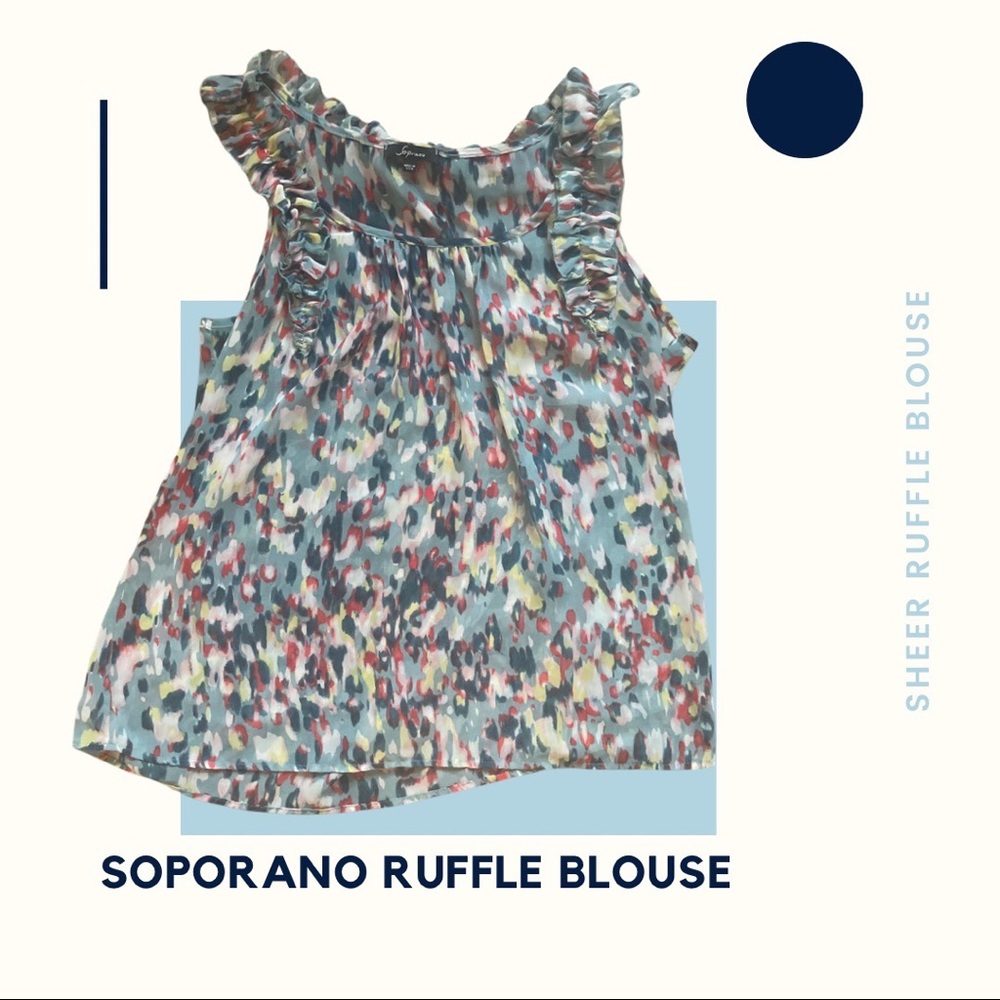 Soprano Ruffle Blouse 💜10 for $25💜